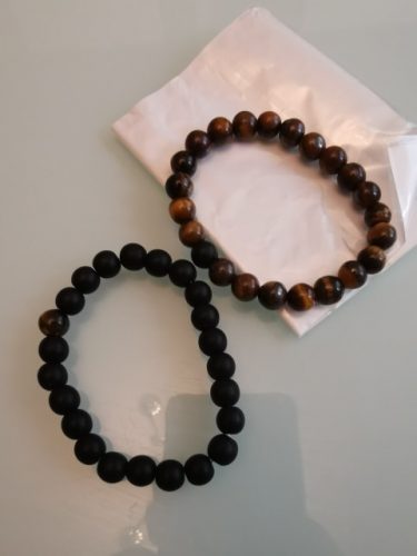 Yoga Beaded Bracelet in Natural Stone 7 Style 2pcs/set photo review