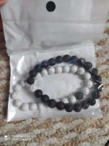 Yoga Beaded Bracelet in Natural Stone 7 Style 2pcs/set photo review