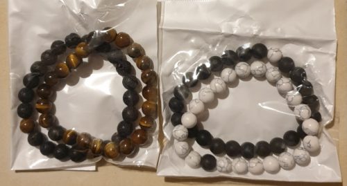 Yoga Beaded Bracelet in Natural Stone 7 Style 2pcs/set photo review