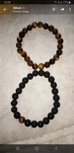 Yoga Beaded Bracelet in Natural Stone 7 Style 2pcs/set photo review