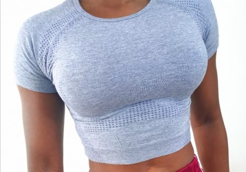 Yoga Shirts Short Sleeve Crop Top for Women 4 Fun Colour photo review