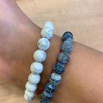 Yoga Beaded Bracelet in Natural Stone 7 Style 2pcs/set photo review