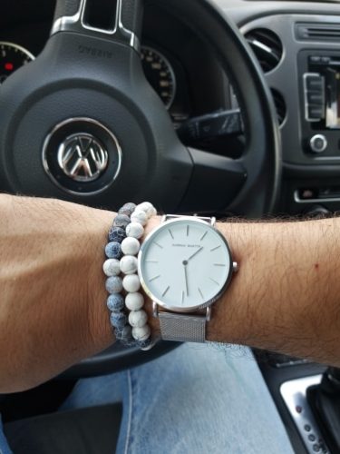 Yoga Beaded Bracelet in Natural Stone 7 Style 2pcs/set photo review