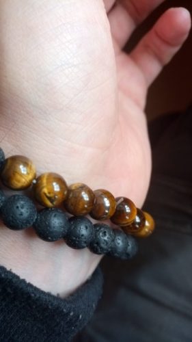 Yoga Beaded Bracelet in Natural Stone 7 Style 2pcs/set photo review