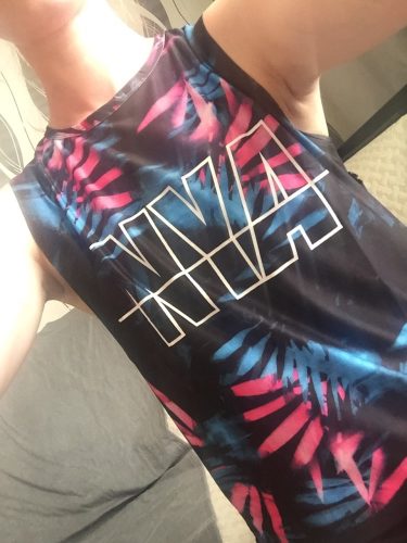 Quick-Dry Printed Breathable Yoga and Fitness Top photo review