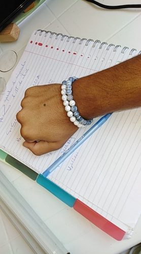 Yoga Beaded Bracelet in Natural Stone 7 Style 2pcs/set photo review