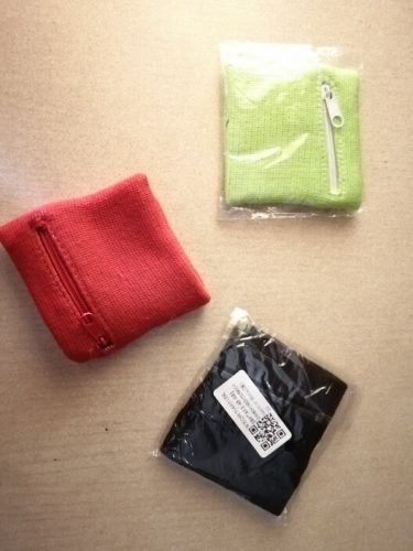 Wrist Wallet Pouch Band Zipper for running photo review