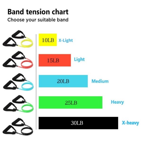 Yoga & Fitness Resistance Bands with Tensile Expander - Resistance Band - Only Fit Gear