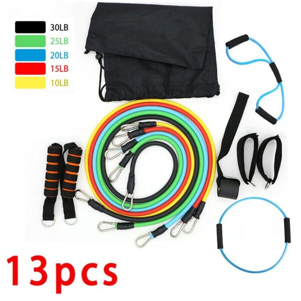 Resistance Band Set With Handle and Door Anchor (13pc) - Resistance Band - Only Fit Gear