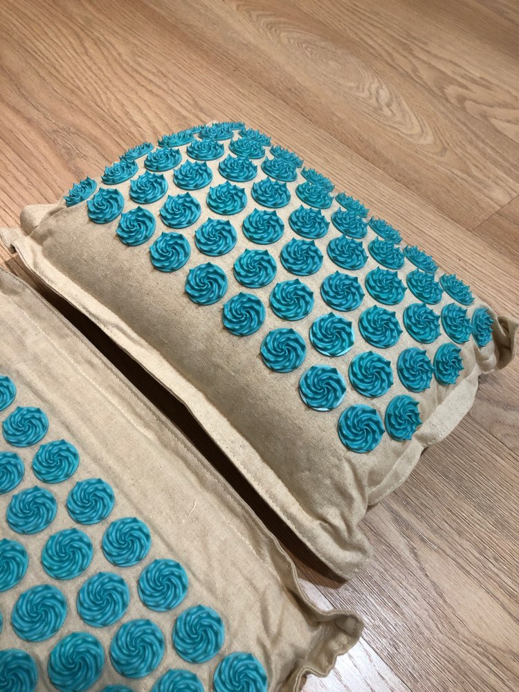 Yoga Acupressure Mat And Pillow Set 8 Fun Colour Only Fit Gear