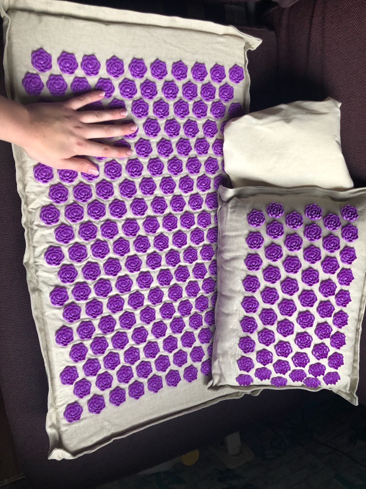 Yoga Acupressure Mat And Pillow Set 8 Fun Colour Only Fit Gear