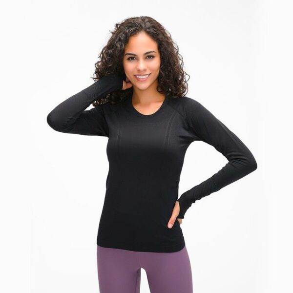 Yoga & Fitness Seamless Super Soft Top with Long Sleeve - Yoga Seamless Top - Only Fit Gear