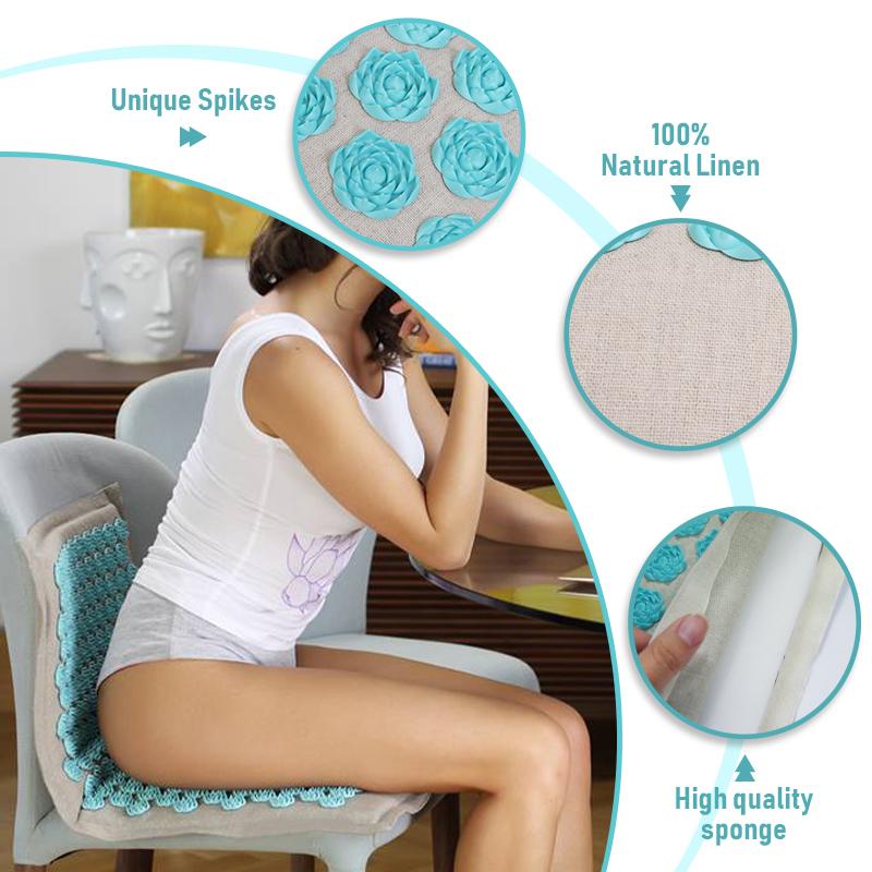 Yoga Acupressure Mat and Pillow Set Massage