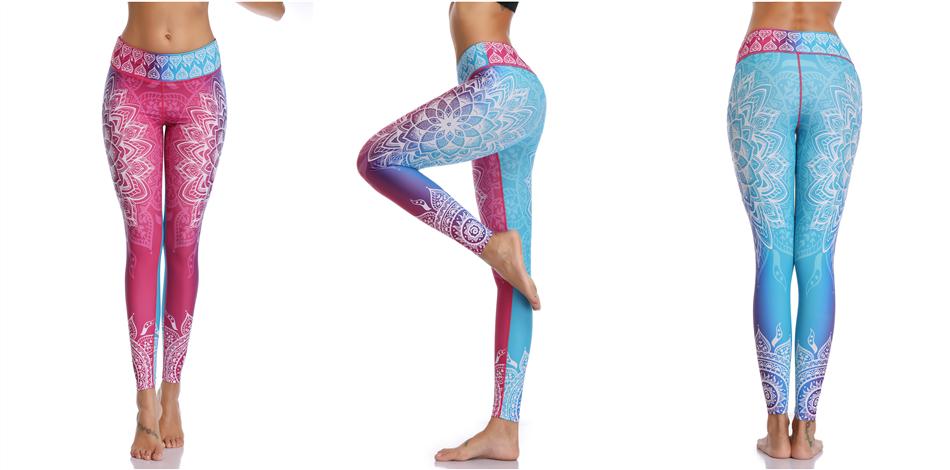 Printed Leggings Seamless for Yoga & Fitness in 4 Cool Design - 2