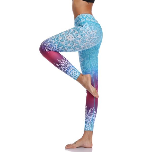 Yoga and Fitness Seamless Printed Leggings